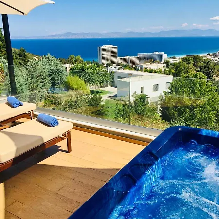 Flyviewflatsblue Privatehottub With Seaview Daire Ixia  Dış mekan fotoğraf