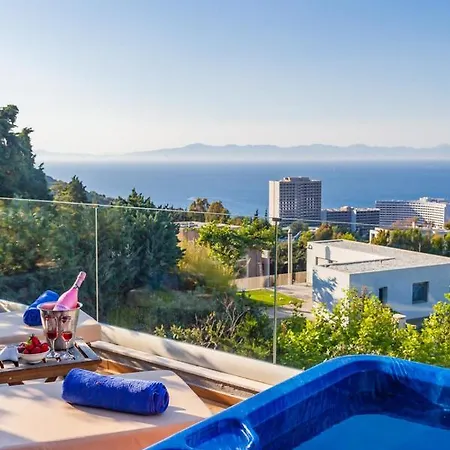 Flyviewflatsblue Privatehottub With Seaview Daire Ixia  Dış mekan fotoğraf